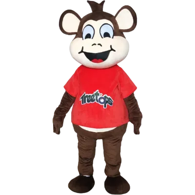 Blue Sky Factory Price Brown Monkey Mascot Costume With Red T-shirt Welcome OEM/ODM Orders
