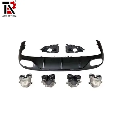 E53 Style Plastic Rear Diffuser+Exhaust for E Class Coupe C238