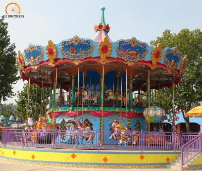 Luxury Professional Manufacturer Amusement Double Deck Round Ride Carousel