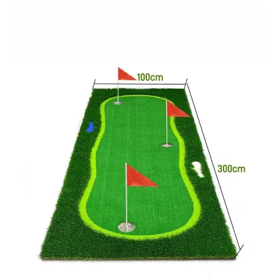 OEM Outdoor Indoor Golf Practice Mat Putting Training Mat Portable Golf Putting Green With Flag