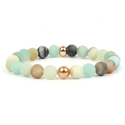 Semi gemstone bracelet simple yoga bracelet for girl women