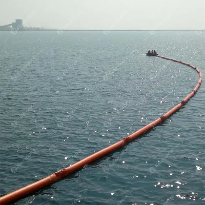 PVC Oil Barrier Boom 750mm Height CE Approved Upper Float Lower Water-Filled Ballast for Beach Mudflat Sealing Protection