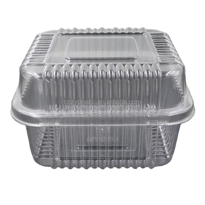 High Quality Disposable Food Storage Box for Bread Sandwich Sushi Salad-Clear BOPS PET Material Square Design Wholesale