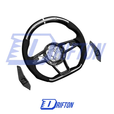 Customs LED Display Shift Build Carbon Fiber Steering Wheel for Audi R8