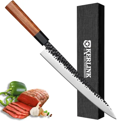 10-Inch Small Kitchen Knife Set Carbon Steel Fish and Hammer Knife with Octagonal Handle for Chef Type Kitchen Use
