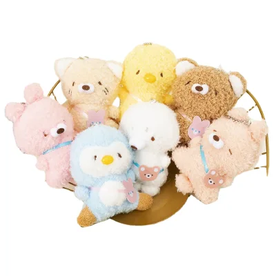 Animal Penguin Rabbit Keychainstuffed Animal Pendant Grabbing Machine Doll Book Bag Charmfor Children