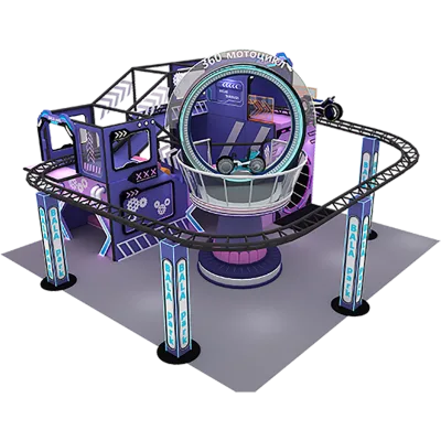 Colorful Cool Glow Children Adult Indoor Motorcycle-Themed Track Amusement Equipment Modern Rides Equipment for Kids Having Fun