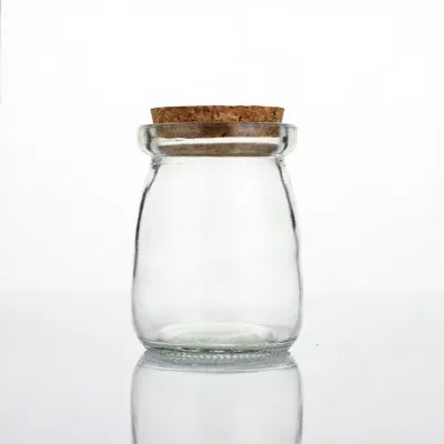 Manufacturer's Hot Selling 100ml Glass Jar Pudding Jar Hydroponic Glass Bottle Cork Glass Bottle DIY Handmade Bottle