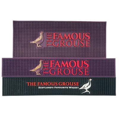 Customized Soft PVC Silicone Eco-Friendly Bar Drip Mats Anti-slip Natural Rubber Mat Runner