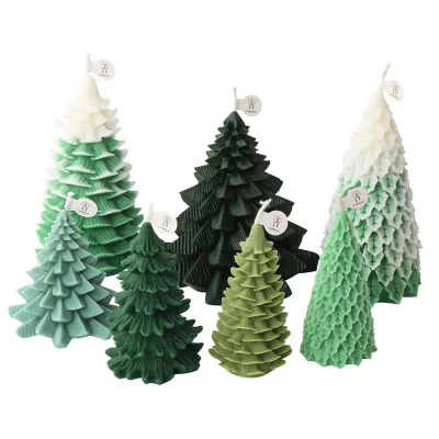 Christmas Series Christmas Tree Silicone Mold DIY Pine Tree Fragrance Candle Gypsum Home Decoration