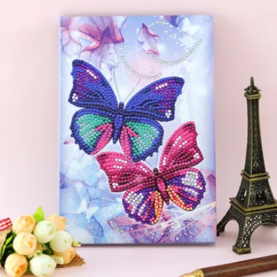 Hotsale 50 Pages Diy Special Shaped Diamond Painting Notebook Flower Rose Diamond Embroidery Cross Stitch Diary Book