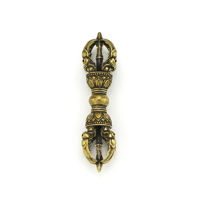 High Quality CA614 Tibetan Buddhism Supplies Pure Copper Retro Nine-strand Vajra Prongs Descending Demons Talisman Crafts