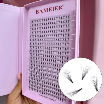 8d Volume Lash Extension 120 Fans Bulk Pink 5p Long Base Pre Made Fans Eyelash Extension