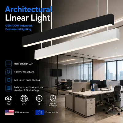 High Quality Office up and Down LED Hanging Light 4ft 30watt 40watt Steel Sheet Led Architectural Linear Light