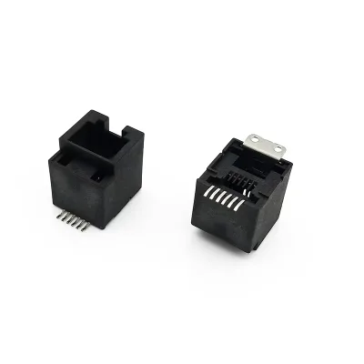 Coorle 5222 Vertical Modular 6P6C Jack RJ11 SMT PCB Female Surface Mount Solder Height 15.7mm Receptacle