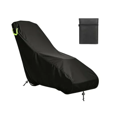 Push Lawn Mower Storage Cover 420D Oxford PU Waterproof UV Resistant Wind Lock Drawstring Dust Snow Sun Protector for Lawn Mower