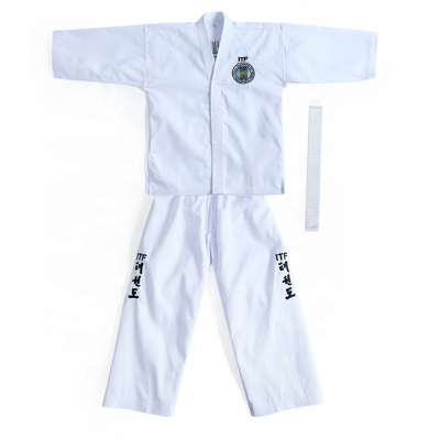 Dropshipping ITF Kids Taekwondo Uniform Custom TAEKWONDO Dobok Elastic Competitive Taekwondo Uniform Men