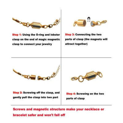 Hot Sales Screw Magnetic Clasps for Necklaces Safety Magnetic Locking Jewelry Clasp Converter