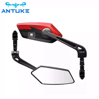 Bicycle Universal Rear View Mirror Folding Panoramic Two-color Wide-range Rearview Mirror