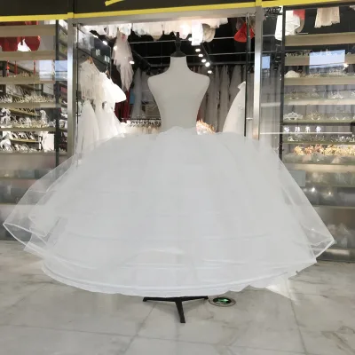 Factory High Quality Wholesale 7 Hoops White Puffy Wedding Dress Puffy Bridal Big Petticoat Petticoats
