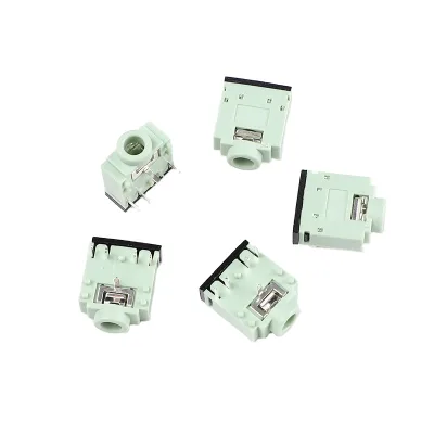 PJ3007L Full Plastic Dual-Channel 5-Pin Jack Headphone Socket Connector Adapter Below 50V Audio Video Use Wholesale