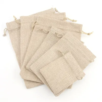 Customizable Drawstring Linen Bag for Jewelry Storage Tour