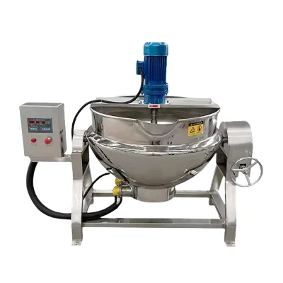 Automatic Stainless Steel Industrial Stainless Steel Jacket Kettle With Cooking Mixer