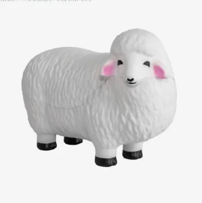Custom Logo Sheep Shape Squeeze Stress Relief Ball Promotional Foam Toy