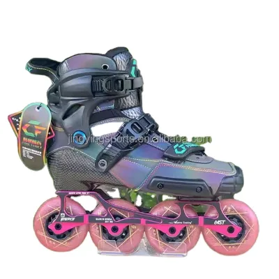 Carbon Fiber Flat Flower Roller Skates for Adults