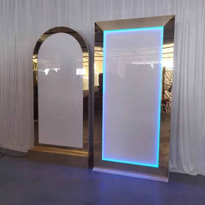 Modern Wedding White Backdrop Light Welcome Background Arch New Design Panel