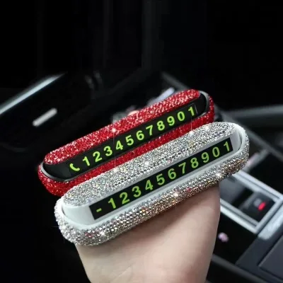 Diamond Parking Number Plate and Diamond Phone Holder and Diamond air Freshener