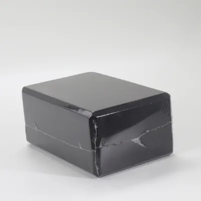 EVA Yoga Block Black High Density Standard Size Wrapped Minimalist Design Universal Use