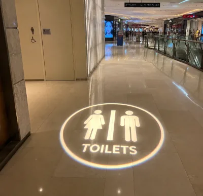 Mini LED 20W Celling WC Restroom logo Sign for Mall