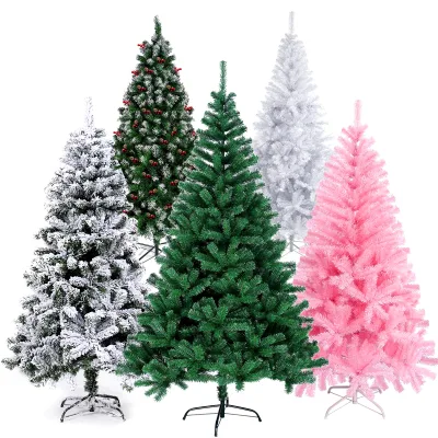 Mubai Green PVC Plastic Christmas Tree Decoration Multi-size Eco-Friendly Long-Lasting All-season Indoor Decorative Plants