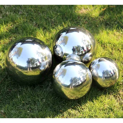 304 Stainless Steel Silver Metal Hollow Sphere 45cm 450mm Thick Wall 18 Inch SS Garden Round Gazing Balls Mirror Polish Surface