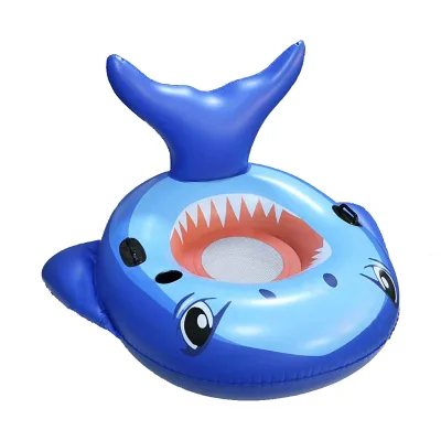 Shark Inflatable Pool Float Chair Lounger with Drink Holder for Swimming Pool, Lake, Seaside, Pool Party Toy 49x39x30inch