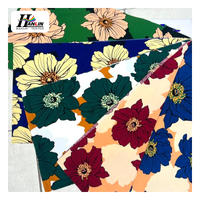 Wholesale Fabrics Woven Plain Printed 100% Polyester Fabric Make for Clothes