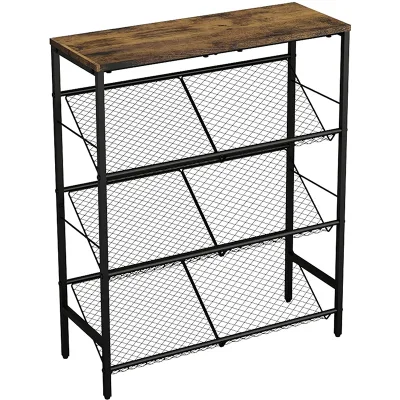 Modern Multi-layer Plastic Metal Stand Shoe Racks 3-tier Stackable Metal Shoe Rack
