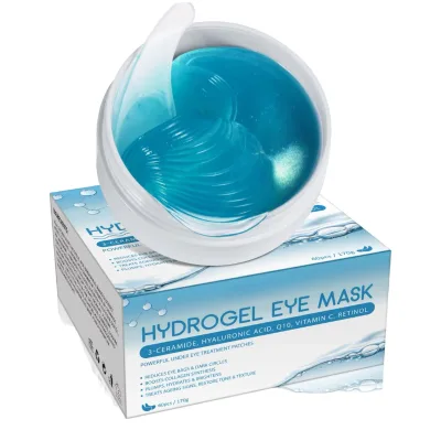 30 Pairs Vitamin C & Hyaluronic Acid Hydrating Under Eye Mask Patches Hydrogel Collagen Moisturizer Wrinkle Reduction