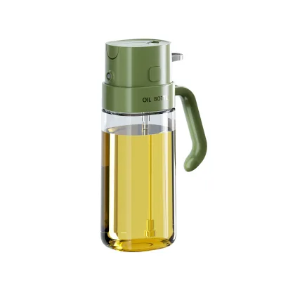 2 in 1 Glass Oil Dispenser Integrated Glass Oil Bottle for Home Kitchen Use Air Fryer Oil & Vinegar Dispenser Cooking Tool