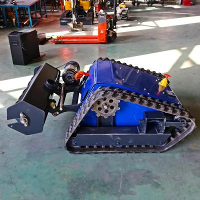 New Remote Control Smart Snow Blower Small Crawler Snow Blower Agricultural Electric Snow Blower with Replaceable Accessories