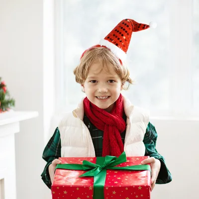 Christmas Holiday Santa Hat Headbands Head Hat Toppers Festive for Christmas Holiday Party Favors Photos Booth