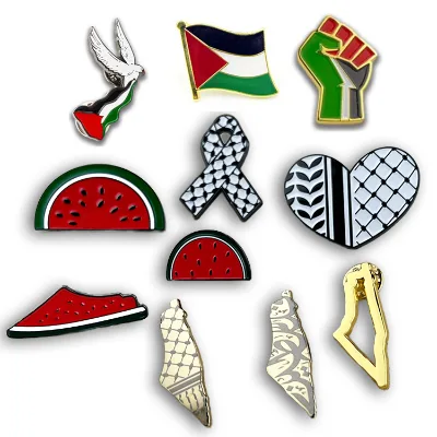 Custom Patriotic Pins Metal Brooch Golden Soft Enamel Lapel Honor Badge
