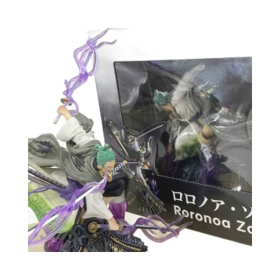 Ones Pieces Roronoa Zoro Country of Wano Kimono Three-Sword Style Wholesale Boxed Anime Figure Models