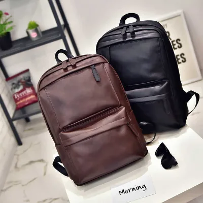 Women's Large Capacity PU Leather Backpack with Custom Embroidery Fashion PU Bag, New PU Fabric Notebook Backpack latop case
