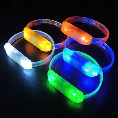 Wholesale Silicone Gel Glow Bracelets Flashing Group Wristbands Bars Music Festivals Custom-Printed LED Concert-Party Cheering