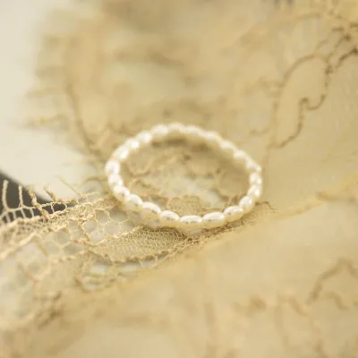 Gemnel New Women Jewelry Elegant Summer Party Freshwater Pearl Ring