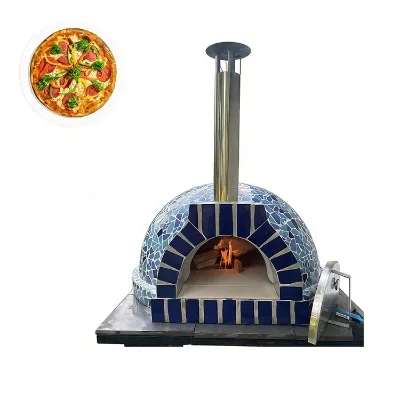 Italian-Style Mosaic Wood-Fired Pizza Oven Outdoor Dome Pizza Oven for Home & Commercial