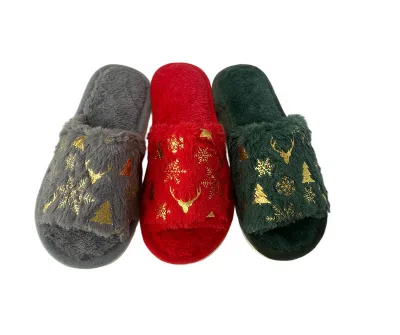 Wholesale Winter Christmas slippers Ladies slippers Fashion Fur slippers