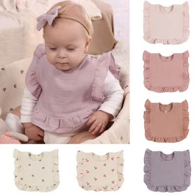 100% Organic Cotton Muslin Baby Bandana Bibs Organic Bandana Bib Baby Drool Bibs